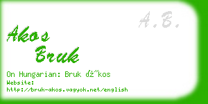 akos bruk business card